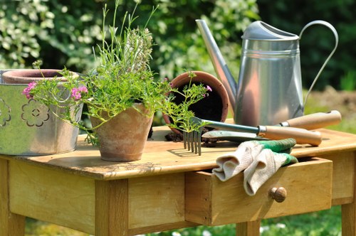 Beautiful garden designed by Pinner landscapers
